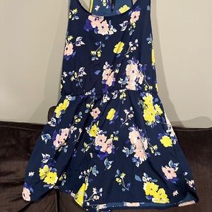 Dark Blue Floral Romper